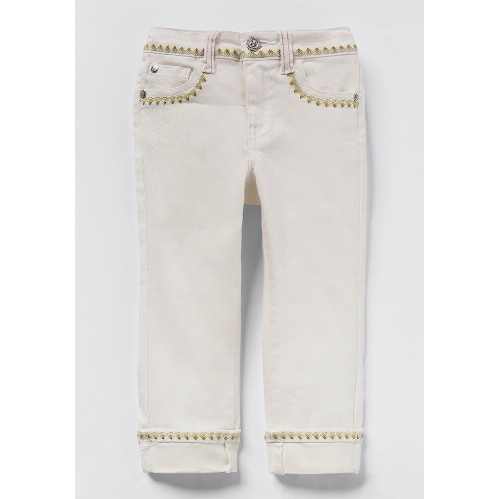 MATILDA JANE Enchanted Garden Logan Cropped Straight Leg White Jeans Size 6